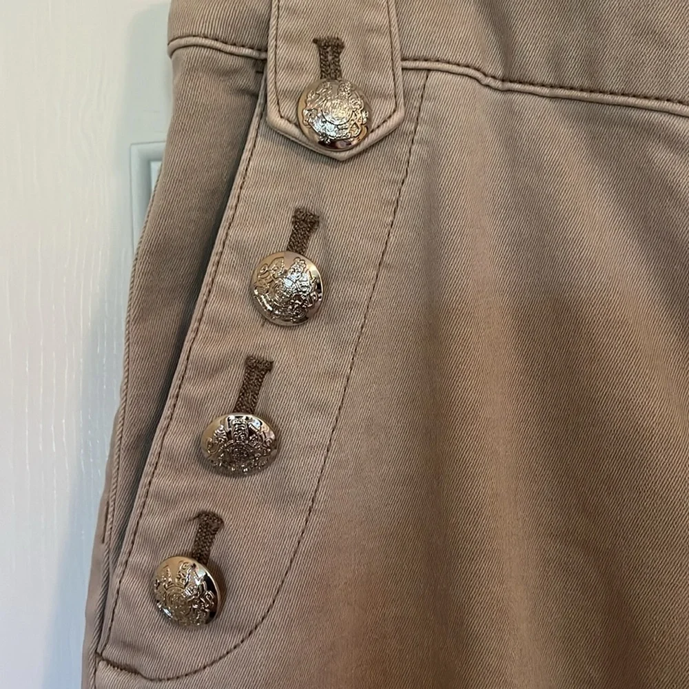 White House Black Market tan wide leg sailor pants. Size 10. - Picture 4 of 5